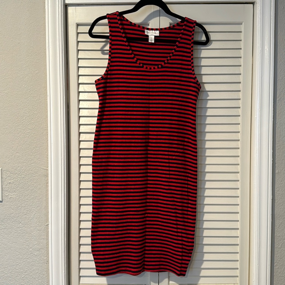 Striped Ribbed Tank Mini Dress